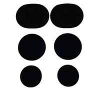 DASJKDI 3 juegos de 6 uds parches for zapatos for agujeros en los dedos del pie Protector reparación talón Flexible per punta e tallone di sneakers(Black)
