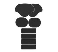 DASJKDI 3 juegos de zapatillas deporte, reparación talón, daño lateral del zapato, parche adhesivo, uso adecuado for una amplia gama zapatos per punta e tallone di sneakers(Black)