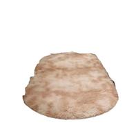 DASJKDI Alfombra Ovalada con Tinte Anudado for habitación de niña, tapete Suave for el Suelo, decoración Ventana Bahía, alfombras mullidas y Grandes for cabecera niño, 1 ud(Camel,40x60cm)