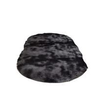 DASJKDI Alfombra Ovalada con Tinte Anudado for habitación de niña, tapete Suave for el Suelo, decoración Ventana Bahía, alfombras mullidas y Grandes for cabecera niño, 1 ud(Drak Gray,40x60cm)