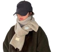 DASJKDI Bufanda Mujer Bufanda de lana for mujer, versátil, for otoño e invierno, ideal como chal y protección contra el frío(Light Grey)