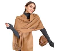 DASJKDI Bufanda Mujer Bufandas de invierno for mujer Bufanda cachemira negra for Lana cálida for(Light Camel,One Size)