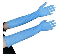 DASJKDI Clean Long Rubber Flexible Waterproof Dishwashi Acid And Alkali Resistant Kitchen No Deformation Tools Nitrile Gloves para lavar platos y tareas de limpieza(M)