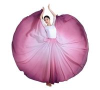 DASJKDI Falda Larga Y Fluida Con Gradiente For Danza Del Vientre For Mujer, De Sol 720 Grados, Disfraz Clásica For Espectáculos(Color 1,85cm)