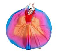 DASJKDI Falda Larga Y Fluida Con Gradiente For Danza Del Vientre For Mujer, De Sol 720 Grados, Disfraz Clásica For Espectáculos(Color 4,95cm)