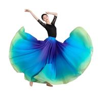 DASJKDI Falda Larga Y Fluida Con Gradiente For Danza Del Vientre For Mujer, De Sol 720 Grados, Disfraz Clásica For Espectáculos(Color 7,85cm)