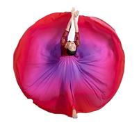 DASJKDI Falda Larga Y Fluida Con Gradiente For Danza Del Vientre For Mujer, De Sol 720 Grados, Disfraz Clásica For Espectáculos(Color 8,95cm)