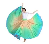 DASJKDI Falda Larga Y Fluida Con Gradiente For Danza Del Vientre For Mujer, De Sol 720 Grados, Disfraz Clásica For Espectáculos(Color 6,85cm)