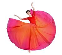 DASJKDI Falda Larga Y Fluida Con Gradiente For Danza Del Vientre For Mujer, De Sol 720 Grados, Disfraz Clásica For Espectáculos(Color 11,85cm)