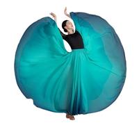 DASJKDI Falda Larga Y Fluida Con Gradiente For Danza Del Vientre For Mujer, De Sol 720 Grados, Disfraz Clásica For Espectáculos(Color 2,95cm)