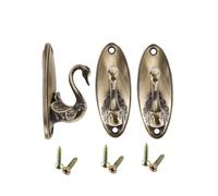 DASJKDI Ganchos de pared Vintage versátiles for baño, gancho ducha impermeable aleación Zinic for colgar abrigos, toallas for cocina para Ropa Sombrero Armario Cuarto(3Pcs Wall Hooks)