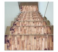 DASJKDI Juego de 5 alfombras Antideslizantes for escaleras, Lavables, Suaves, for Interior, con Cinta Adhesiva y Base de Goma for decoración del hogar. para escaleras Interiores
