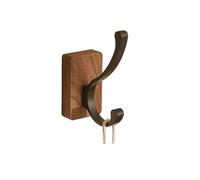 DASJKDI Perchero de madera maciza nogal for colgar en la pared del baño, dormitorio, etc para Entrada, Cocina, Oficina(10.5cm*12cm)
