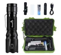 DaskFire Linterna LED Set tipo 2 en 1 super brillante 900 lumen luz negra UV 395nm. Linterna LED 4 modos UV. Linterna recargable. Linterna de inspección impermeable para acampar al aire libre