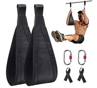 DASKING Correas para abdominales colgantes, 1 par de correas acolchadas gruesas con 2 mosquetones para barra de dominadas, sistemas de entrenamiento de fuerza central, equipo de entrenamiento de