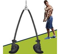DASKING Cuerda ergonómica para tríceps, Cuerda para tríceps LAT Pulldown Cable Machine Attachments, empuñadura de Goma Antideslizante para Ejercicios tríceps, Entrenamiento Muscular Home Gym Fitness