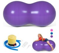 DASKING Pelota Cacahuete para Niños, Anti ráfaga Bola Ejercicio 90x45cm Peanut Yoga Ball con Bomba, Bola Gym Fitness para Embarazo Nacimiento, Fisioterapia Sensorial Infantiles, Mujeres Yoga