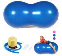 DASKING Pelota Cacahuete para Niños, Anti ráfaga Bola Ejercicio 90x45cm Peanut Yoga Ball con Bomba, Bola Gym Fitness para Embarazo Nacimiento, Fisioterapia Sensorial Infantiles, Mujeres Yoga