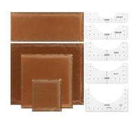 DASNTERED Heat Press Pillows 9 unidades en 1 juego, 4 tamaños de almohada de transferencia de calor y 5 reglas de camiseta guía para vinilo, para manualidades, serigrafía, sublimación (marrón)