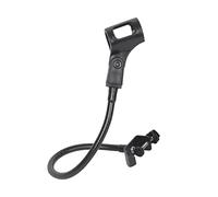 DASNTERED Soporte de micrófono, soporte de brazo de micrófono ajustable de 360 grados, soporte de brazo de tijera de suspensión antiarañazos, con clip para oficina, hogar, KTV (negro)
