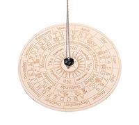 DASNTERED Tablero de péndulo de estrella, tablero de péndulo de adivinación de madera, kit de suministros de alfombrilla de adivinación metafísica para principiantes (rosa, tamaño: 15 cm)