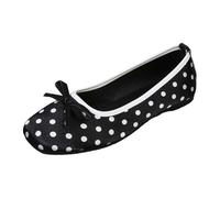 Dasongff Bailarinas Mujer Cómodo Zapatos Planos Punta Cerrada Puntiaguda Tejido Transpirable Suela Suave Antideslizante Mary Jane para Trabajo, Ciudad o Diario, Negro , 38 EU