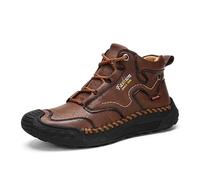 Dasongff Botas Chukka Hombre Bota Clásica y Duradera con Forro Transpirable Antideslizante Botín Cómodo para Trabajo Traje para Exterior, Conducción, Senderismo Trabajo, café, 42 EU