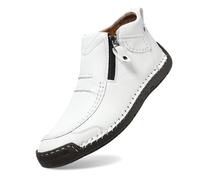 Dasongff Botas Chukka Hombre Bota Clásica y Duradera con Forro Transpirable Botín Cómodo para Trabajo Traje para Exterior, Conducción, Caminata, Senderismo Trabajo 2025, blanco, 43 EU