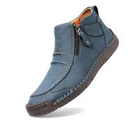 Dasongff Botas Chukka Hombre Bota Clásica y Duradera con Forro Transpirable Botín Cómodo para Trabajo Traje para Exterior, Conducción, Caminata, Senderismo Trabajo 2025, azul, 43 EU