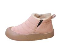 Dasongff Botas de Invierno para Mujeres Botines Calientes Forrado de Piel Zapatos Al Aire Libre Impermeables Botines Cómodos De Paseo Baratos, rosa, 37 EU