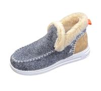 Dasongff Botas De Nieve Mocasines Para Mujeres Zapatillas Botas De Invierno Cálidas Botines Zapatos Al Aire Libre Forrado De Piel Para Mujeres Baratos, Gris2., 37 EU