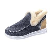 Dasongff Botas De Nieve Mocasines Para Mujeres Zapatillas Botas De Invierno Cálidas Botines Zapatos Al Aire Libre Forrado De Piel Para Mujeres Baratos, Gris1., 40 EU