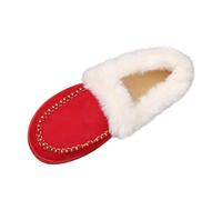 Dasongff Botas De Nieve Mocasines Para Mujeres Zapatillas Botas De Invierno Cálidas Botines Zapatos Al Aire Libre Forrado De Piel Para Mujeres Baratos, rojo, 37 EU