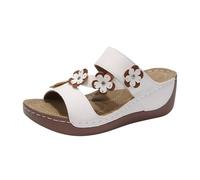 Dasongff Chanclas de cuña Mujer Verano Cómodo Plataforma Flip Flops Punta abierta Sandalias ortopédicas Zapatillas Mujer Antideslizante Zapatos Plataforma Sandalias Deportivas y Al Aire Libre, A