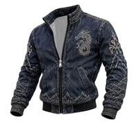 Dasongff - Chaqueta militar de exterior a prueba de viento (valhalla, máscara de lobo odin runes norse brújula vikingos, chaqueta de carga para hombre, cuello alto, chaqueta mediados de temporada de