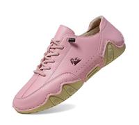 Dasongff Chassures Aquatics Hombre de Cuero Zapatos Sin Cordones Hombre Ligero Antideslizante Impermeable Botines Chukka Para Al Aire Libre Conducción y Caminata, Senderismo, Trabajo, rosa, 41 EU