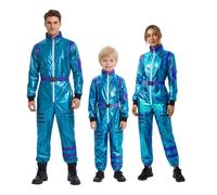 Dasongff - Disfraz de astronauta para familia, hombre y mujer, espacio de misión, disfraz de astronauta, combinación espacial, manga larga, cosplay, mono para Halloween, carnaval y fiestas
