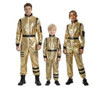 Dasongff - Disfraz de astronauta para mujer, manga larga, para hombre y mujer, espacio de misión, disfraz de astronauta, mono espacial, para cosplay, para Halloween, carnaval y fiestas