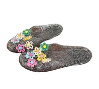 Dasongff Jelly Mesh Ballet Flats for Women Clear Jelly Sandals Slip On Mule Slides Platform Heels Breathable - Trendy Comfortable Walking Lightweight Running Beach Travel Cruise Vacation