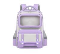 Dasongff - Mochila infantil infantil para niña, transpirable, cómoda de CE1 a 6ª, bolsa de escuela primaria de moda con bandas reflectantes para CP CE CM 6 a 10 años, morado, PROMEDIO, Vacaciones