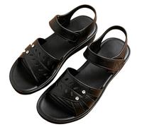 Dasongff Sandalias Deportivas Mujer Sandalia Ortopédicas Cómodo Punta Abierta Verano con Soporte del Arco Zapatos de Senderismo Sandalias Cuñas Para Uso Diario Vacaciones Verano, J Negro, 40 EU