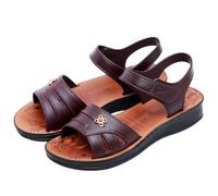 Dasongff Sandalias Deportivas Mujer Sandalia Ortopédicas Cómodo Punta Abierta Verano con Soporte del Arco Zapatos de Senderismo Sandalias Cuñas Para Uso Diario Vacaciones Verano, A marrón., 38 EU