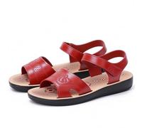 Dasongff Sandalias Deportivas Mujer Sandalia Ortopédicas Cómodo Punta Abierta Verano con Soporte del Arco Zapatos de Senderismo Sandalias Cuñas Para Uso Diario Vacaciones Verano, F rojo., 40 EU