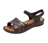 Dasongff Sandalias Deportivas Mujer Sandalia Ortopédicas Cómodo Punta Abierta Verano con Soporte del Arco Zapatos de Senderismo Sandalias Cuñas Para Uso Diario Vacaciones Verano, I Marrón, 37 EU