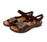 Dasongff Sandalias Deportivas Mujer Sandalia Ortopédicas Cómodo Punta Abierta Verano con Soporte del Arco Zapatos de Senderismo Sandalias Cuñas Para Uso Diario Vacaciones Verano, C marrón., 36 EU