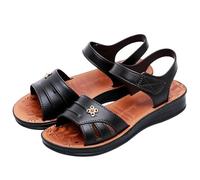 Dasongff Sandalias Deportivas Mujer Sandalia Ortopédicas Cómodo Punta Abierta Verano con Soporte del Arco Zapatos de Senderismo Sandalias Cuñas Para Uso Diario Vacaciones Verano, negro, 40 EU