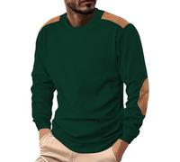 Dasongff Sudadera para hombre sin capucha suéter de cuello redondo para hombre de manga larga chándal chaqueta media temporada básica suéteres de trabajo sudaderas para el trabajo, el ocio y el diario
