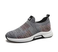Dasongff - Zapatillas de deporte con elevación integrada de 6 a 10 cm, zapatos elevadores para hombre, de malla, transpirables, deportes y actividades al aire libre, tacón de 6/8/10 cm, Gris Tacón 8