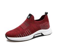 Dasongff - Zapatillas de deporte con elevación integrada de 6 a 10 cm, zapatos elevadores para hombre, de malla, transpirables, deportes y actividades al aire libre, tacón de 6/8/10 cm, Rojo Tacón 10