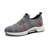Dasongff - Zapatillas de deporte con elevación integrada de 6 a 10 cm, zapatos elevadores para hombre, de malla, transpirables, deportes y actividades al aire libre, tacón de 6/8/10 cm, Gris Tacón: 10